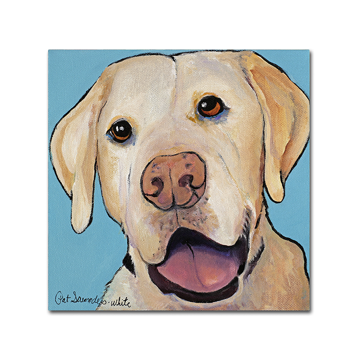 Pat Saunders-White 'Lucky Dog Canvas Wall Art 14 X 14' Canvas Wall Art 14 X 14