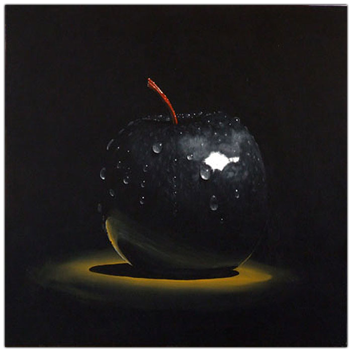 Black Apple By Roderick Stevens Framed 14 X 14