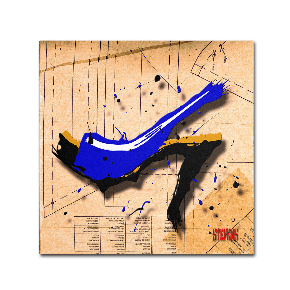 Roderick Stevens 'Suede Heel Blue' Canvas Wall Art 14 X 14