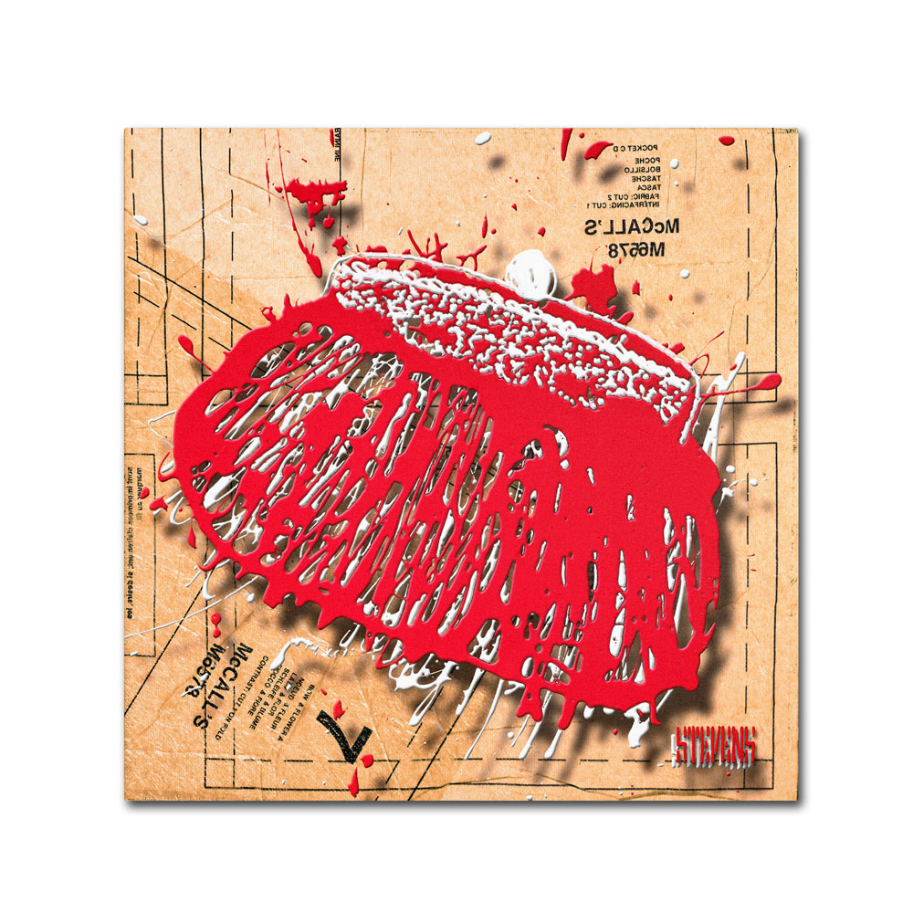 Roderick Stevens 'Snap Purse Red' Canvas Wall Art 14 X 14