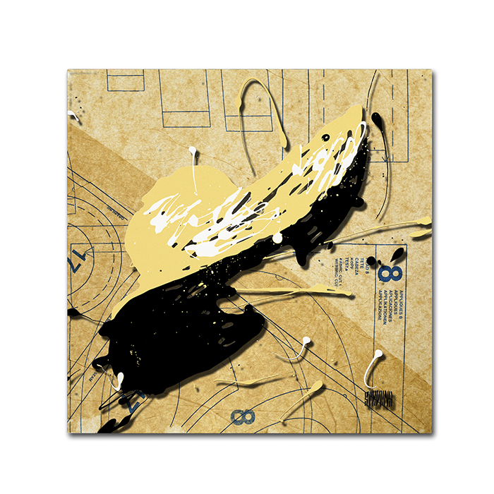 Roderick Stevens 'Beige Floppy' Canvas Wall Art 14 X 14