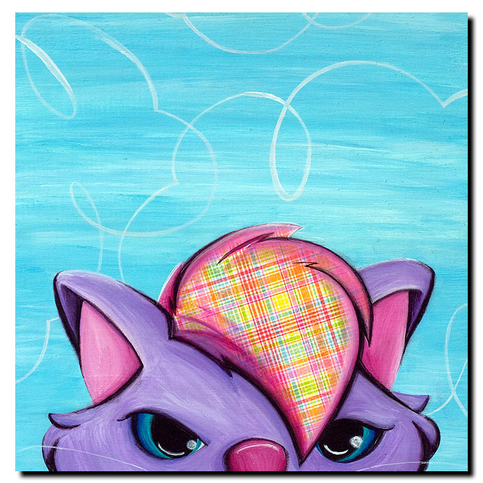 Kitty By Sylvia Masek Canvas Wall Art 14 X 14