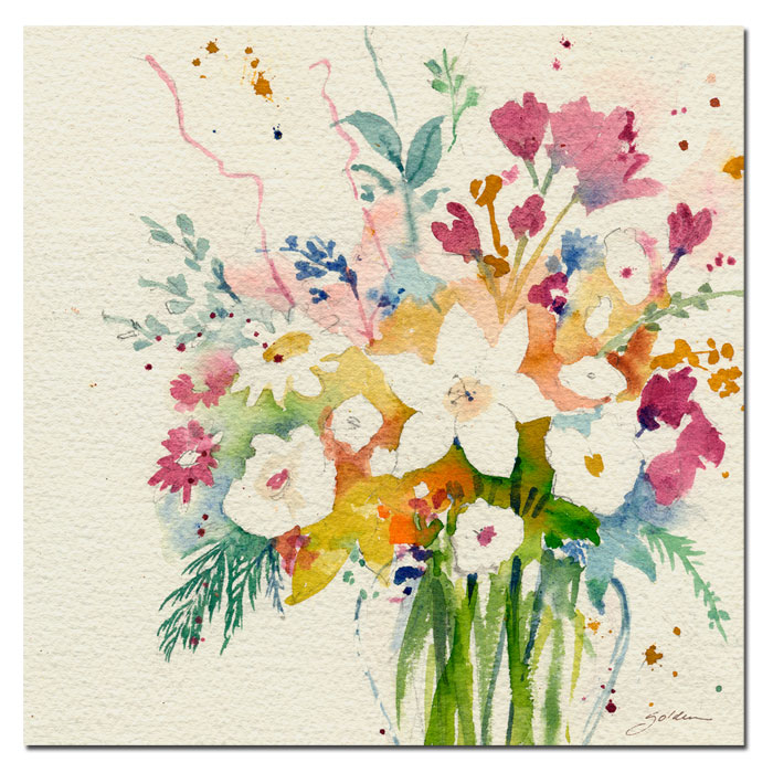 Sheila Golden 'Dream Bouquet' Canvas Wall Art 14 X 14