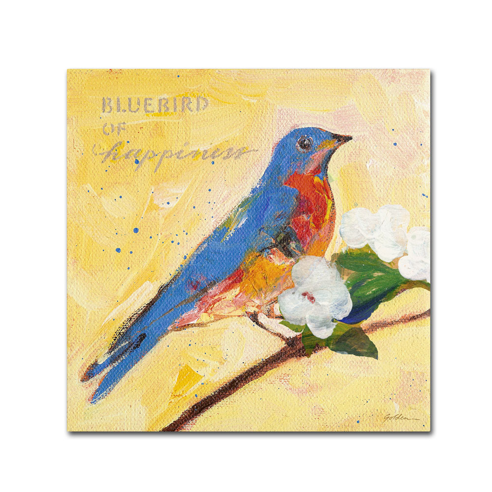 Sheila Golden 'Bluebird' Canvas Wall Art 14 X 14