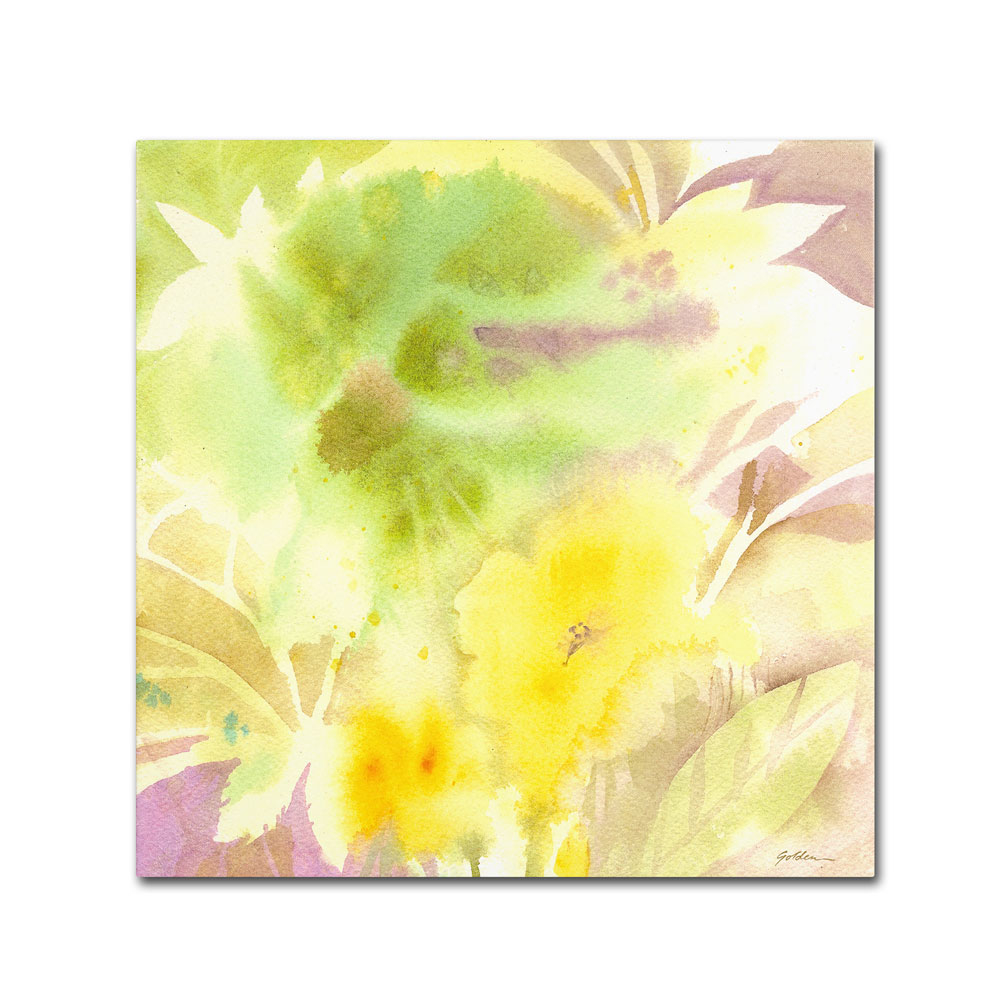Sheila Golden 'Yellow Mist' Canvas Wall Art 14 X 14