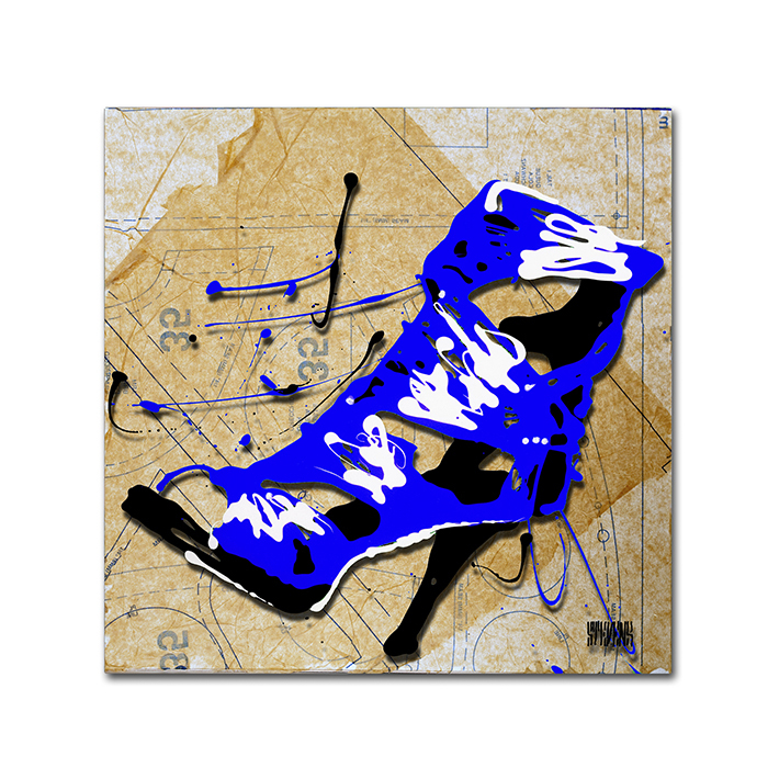 Roderick Stevens 'Blue Strap Boot' Canvas Wall Art 14 X 14