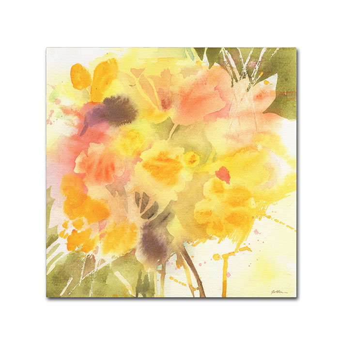 Sheila Golden 'Meadow Of Yellow' Canvas Wall Art 14 X 14