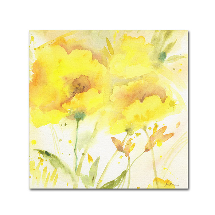Sheila Golden 'Sunlight Blooming' Canvas Wall Art 14 X 14