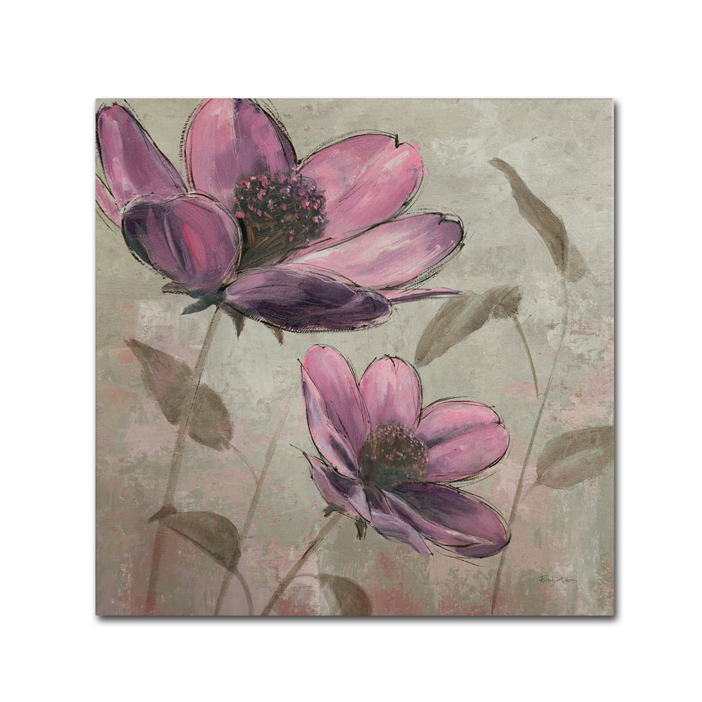 Emily Adams 'Plum Floral II' Canvas Wall Art 14 X 14