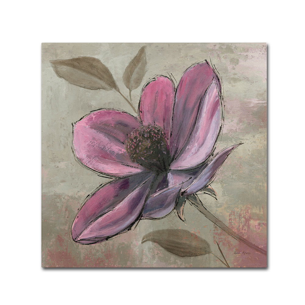 Emily Adams 'Plum Floral III' Canvas Wall Art 14 X 14