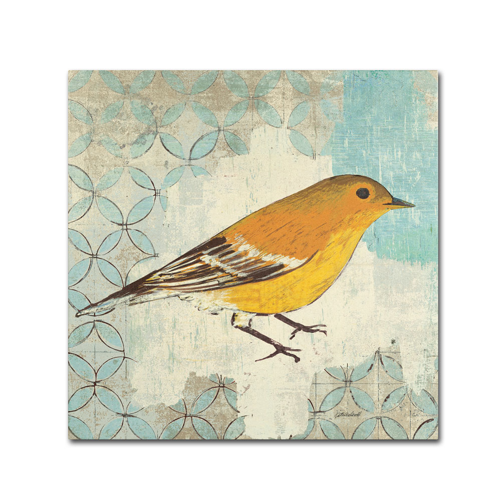 Kathrine Lovell 'Pine Warbler' Canvas Wall Art 14 X 14