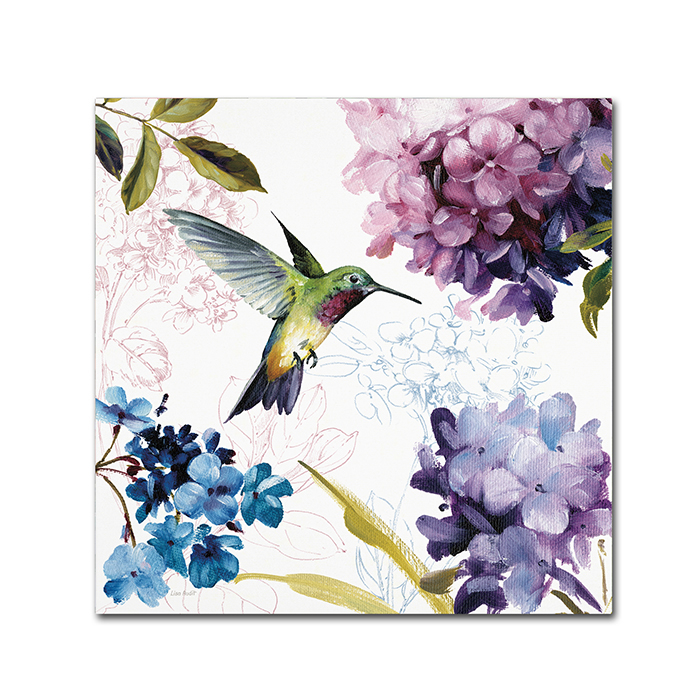 Lisa Audit 'Spring Nectar Square II' Canvas Wall Art 14 X 14