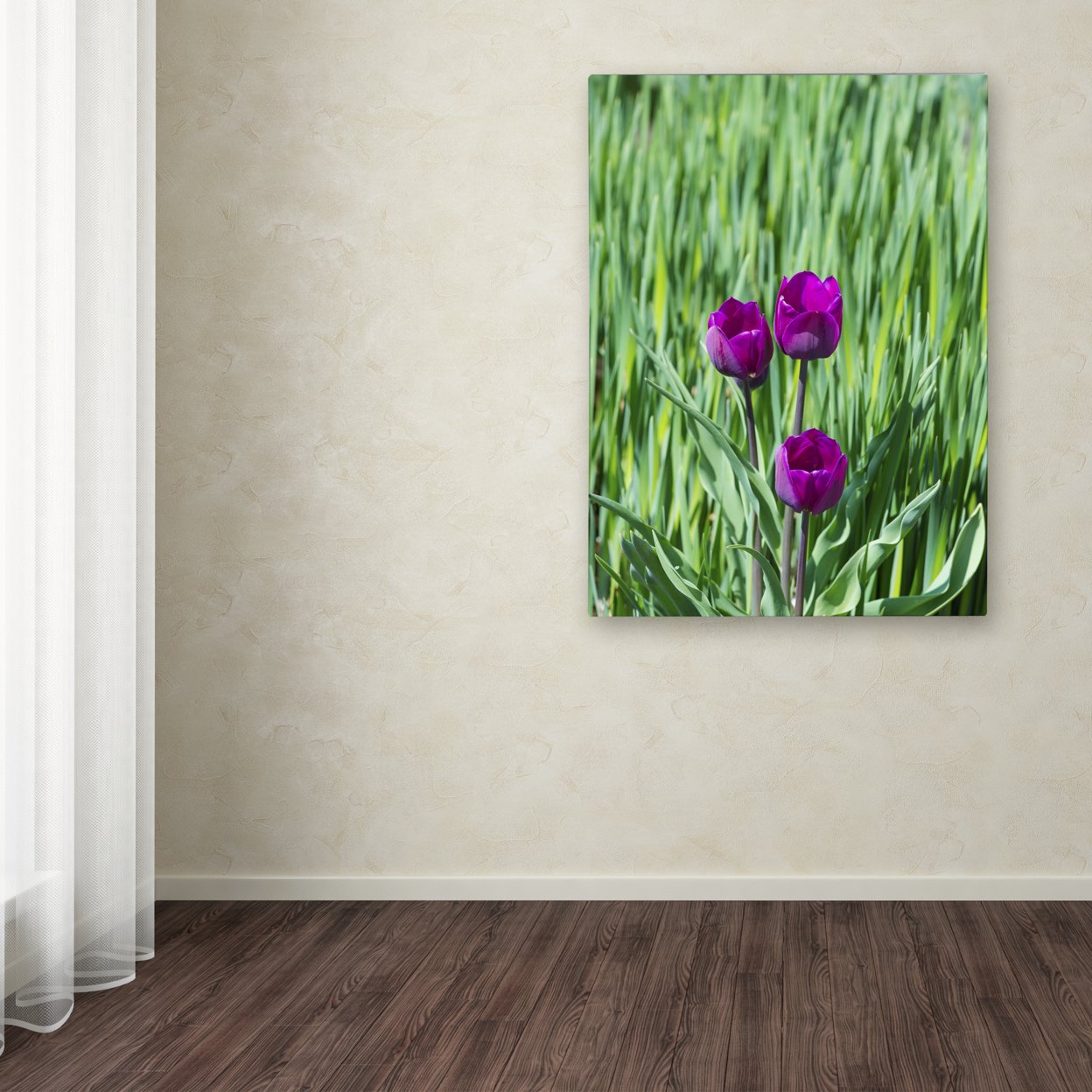 Kurt Shaffer 'Healing Tulips' Canvas Wall Art 35 X 47 Inches