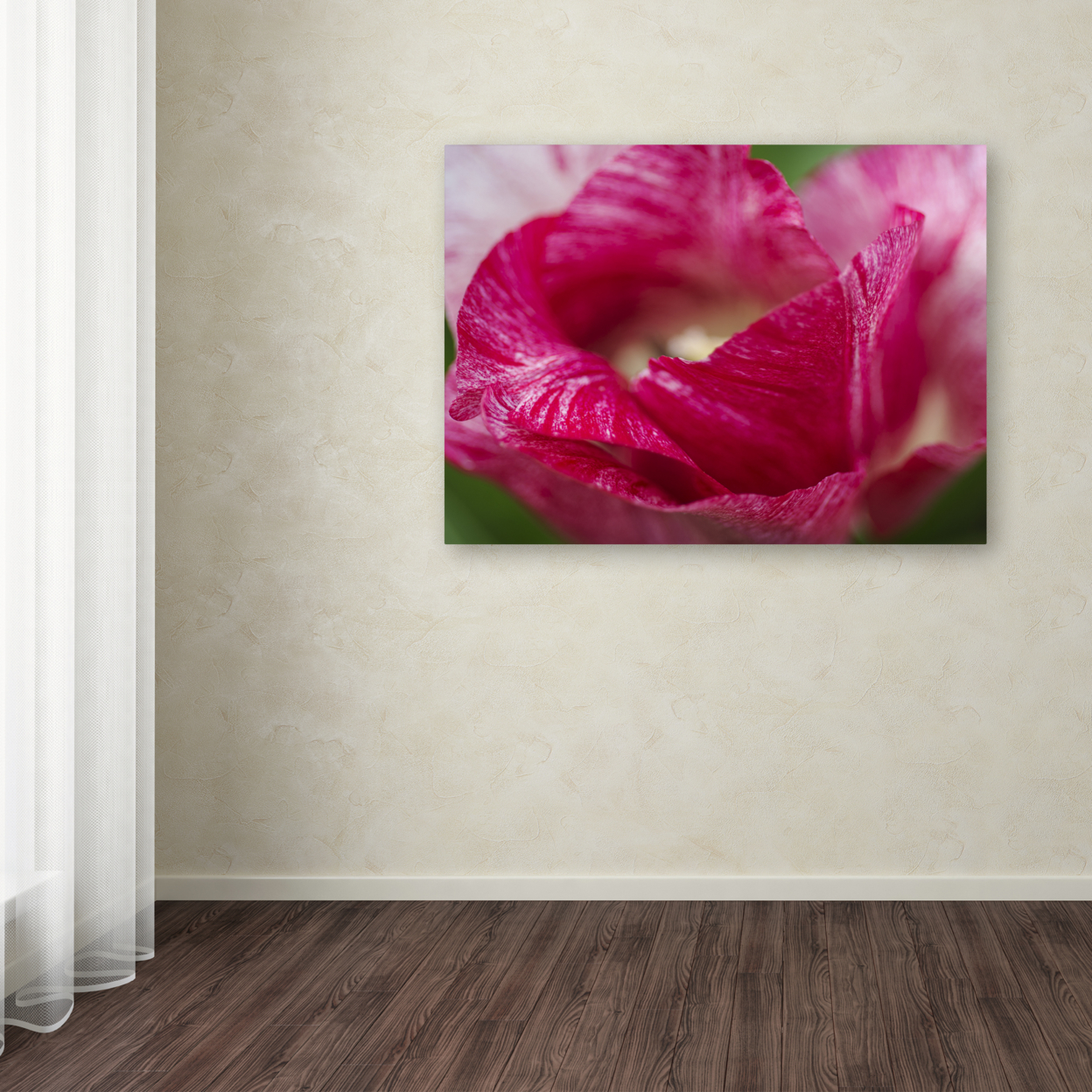 Kurt Shaffer 'Peppermint Tulip' Canvas Wall Art 35 X 47 Inches