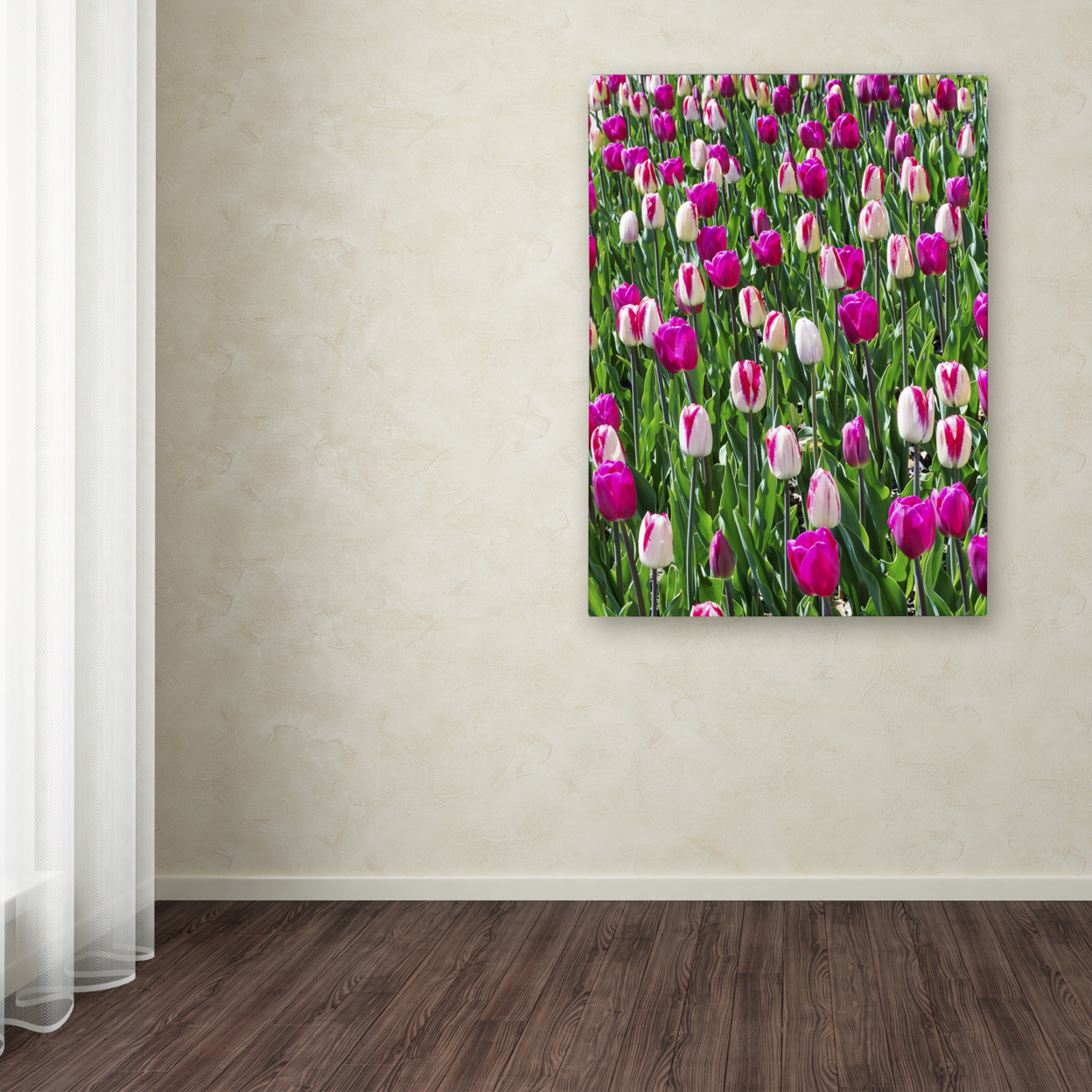 Kurt Shaffer 'Tulips' Canvas Wall Art 35 X 47 Inches