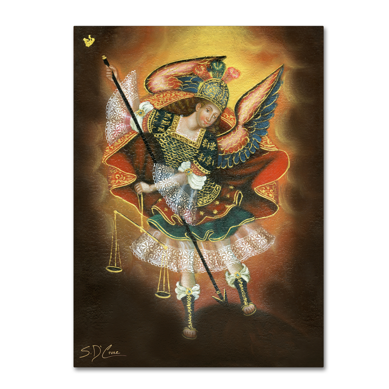 Masters Fine Art 'Angel Gabriel' Canvas Wall Art 35 X 47 Inches