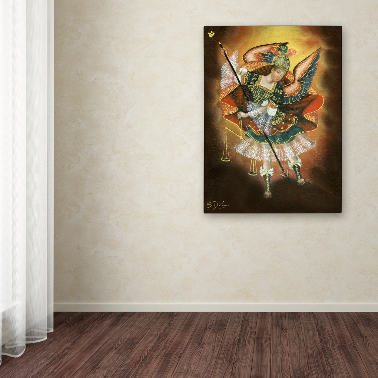Masters Fine Art 'Angel Gabriel' Canvas Wall Art 35 X 47 Inches