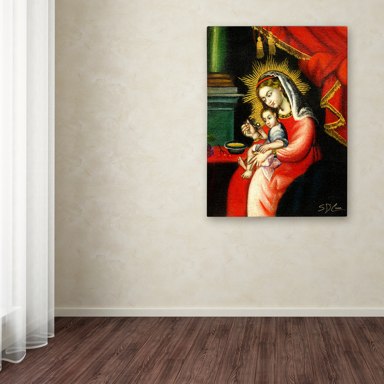Masters Fine Art 'The Virgin And Son I' Canvas Wall Art 35 X 47 Inches
