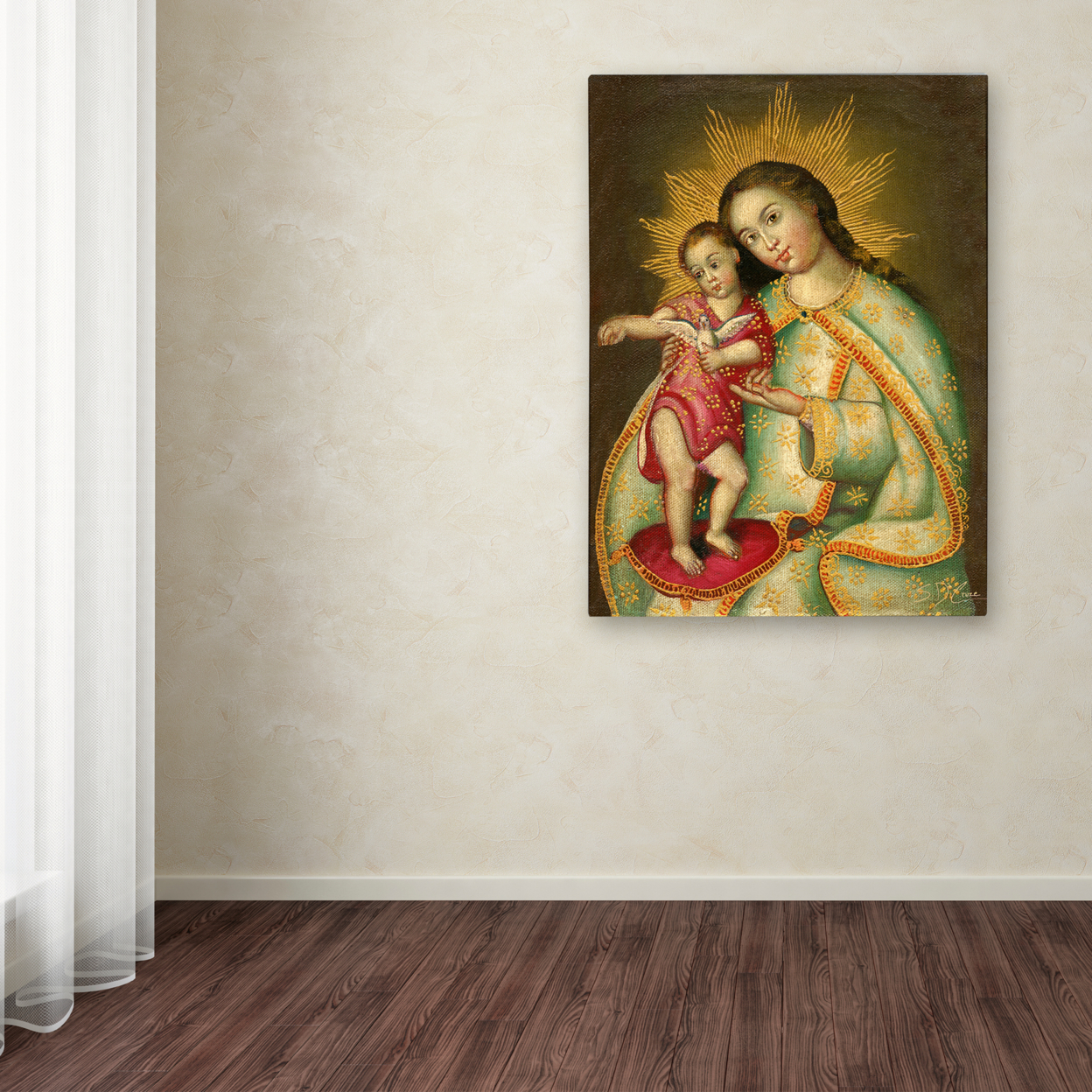 Masters Fine Art 'The Virgin And Son II' Canvas Wall Art 35 X 47 Inches