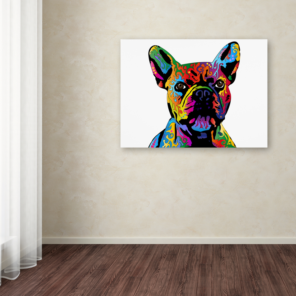 Michael Tompsett 'French Bulldog' Canvas Wall Art 35 X 47 Inches