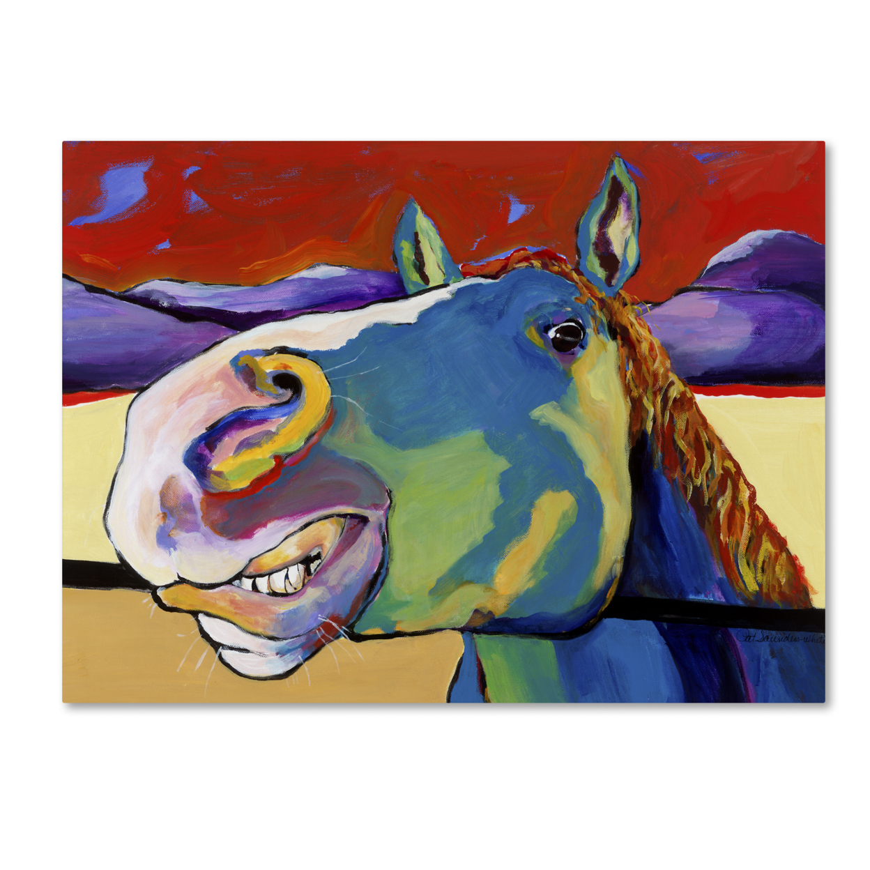 Pat Saunders-White 'Eye To Eye' Canvas Wall Art 35 X 47 Inches
