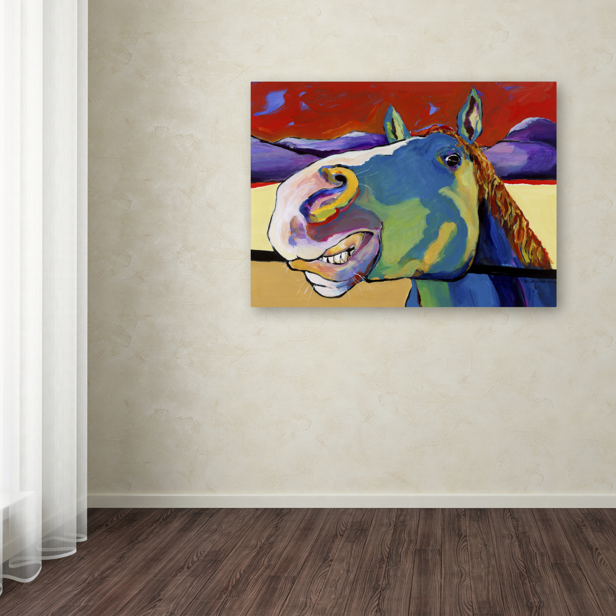 Pat Saunders-White 'Eye To Eye' Canvas Wall Art 35 X 47 Inches
