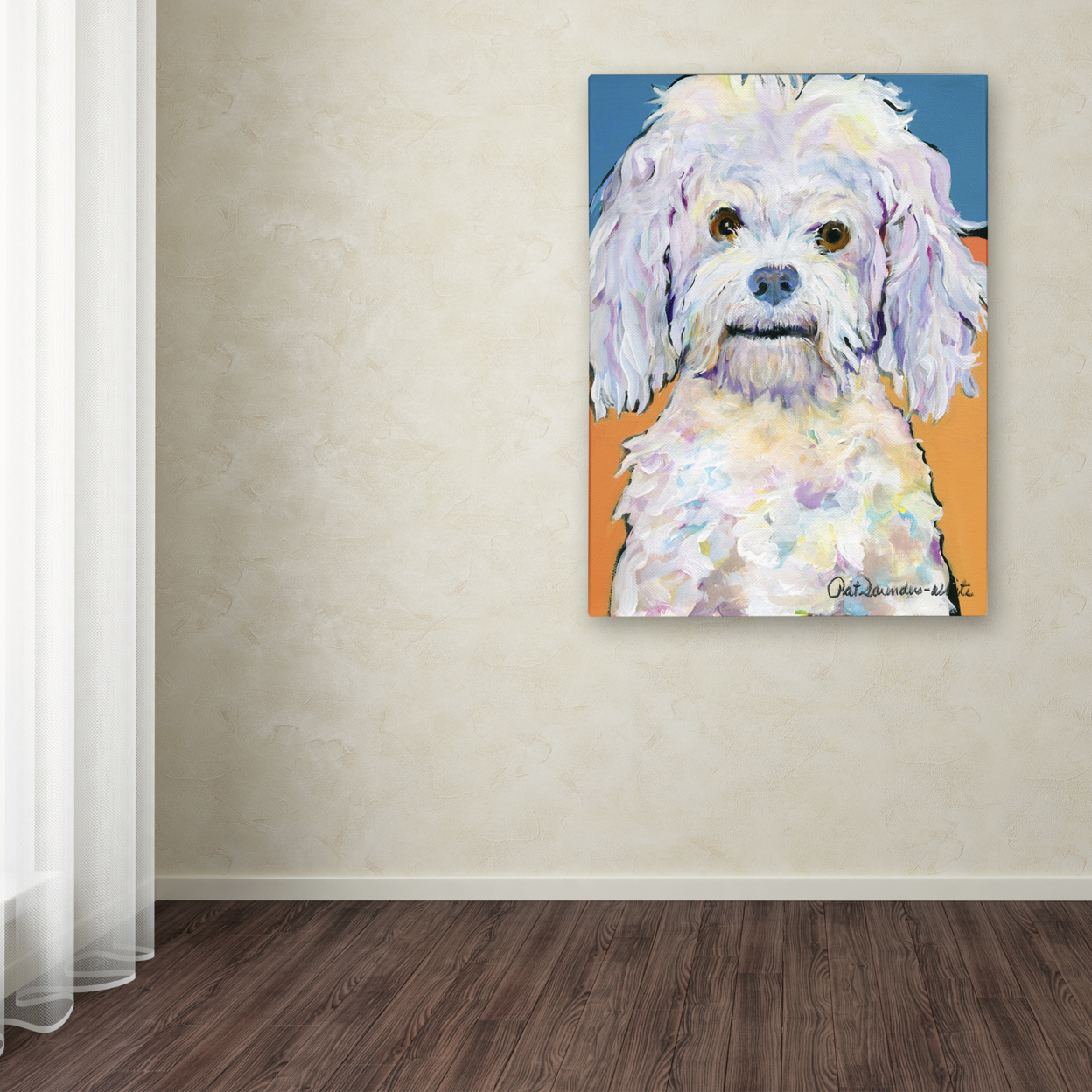 Pat Saunders-White 'Lulu' Canvas Wall Art 35 X 47 Inches