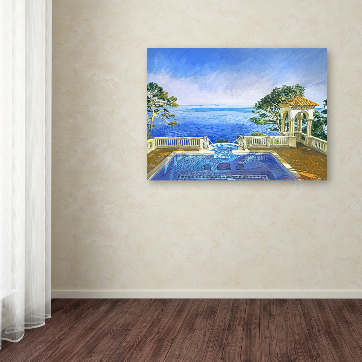David Lloyd Glover 'Cap Martin, Monaco' Canvas Wall Art 35 X 47 Inches