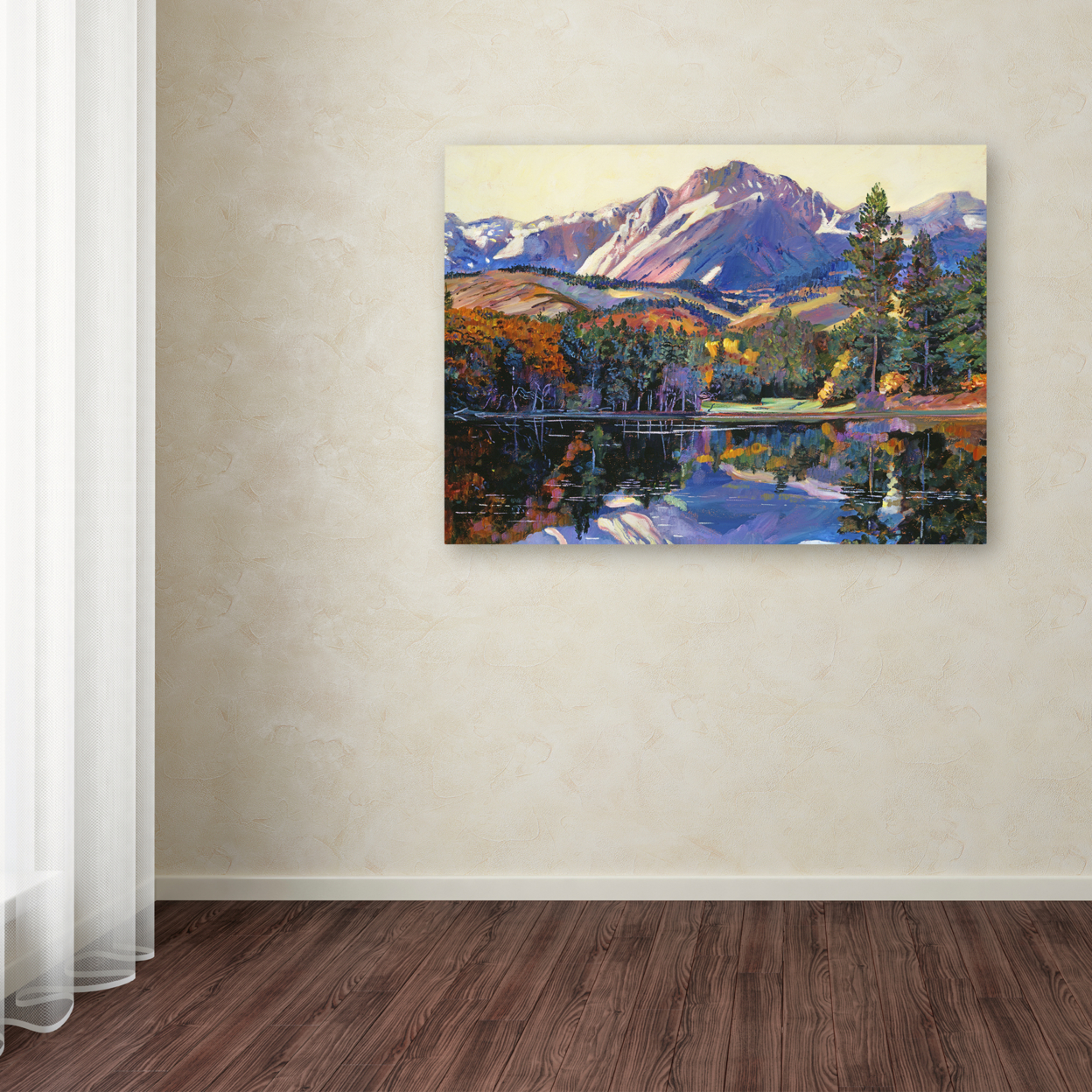 David Lloyd Glover 'Painter's Lake' Canvas Wall Art 35 X 47 Inches