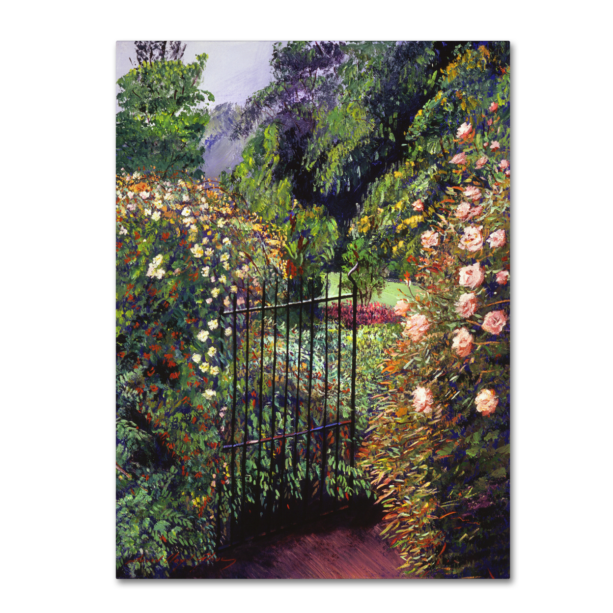 David Lloyd Glover 'Quiet Garden Entrance' Canvas Wall Art 35 X 47 Inches