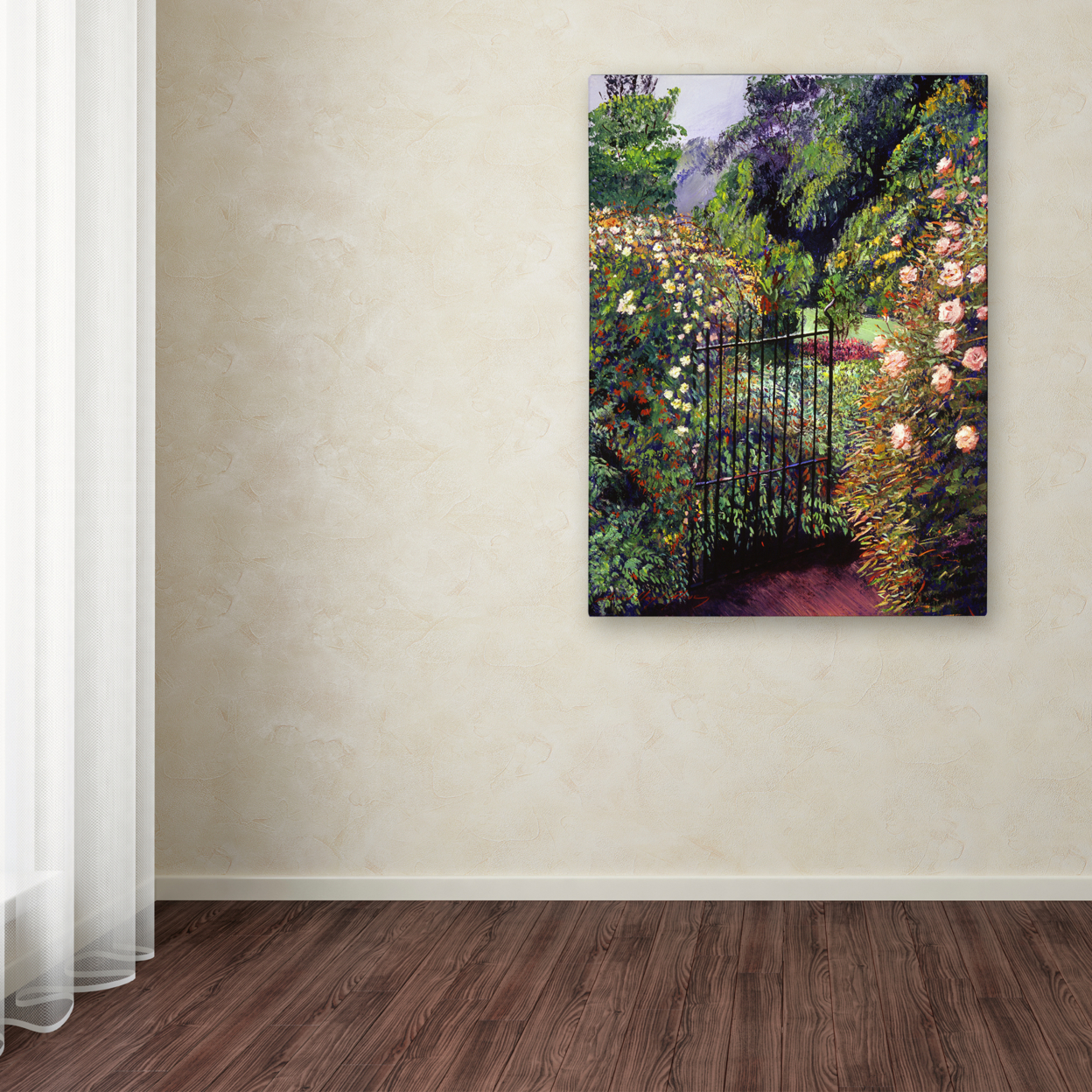 David Lloyd Glover 'Quiet Garden Entrance' Canvas Wall Art 35 X 47 Inches
