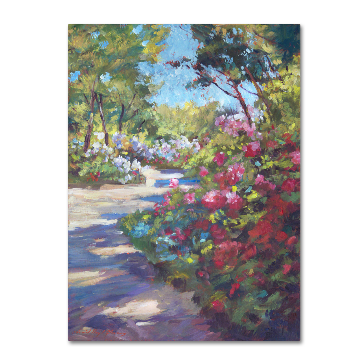 David Lloyd Glover 'Arboretum Garden Path' Canvas Wall Art 35 X 47 Inches