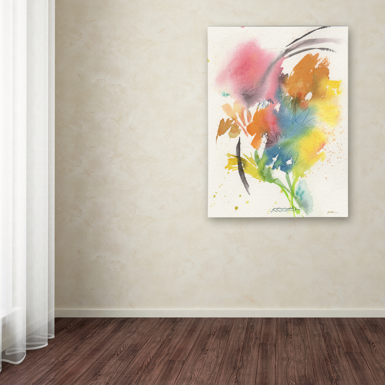 Sheila Golden 'Rainbow Bouquet' Canvas Wall Art 35 X 47 Inches