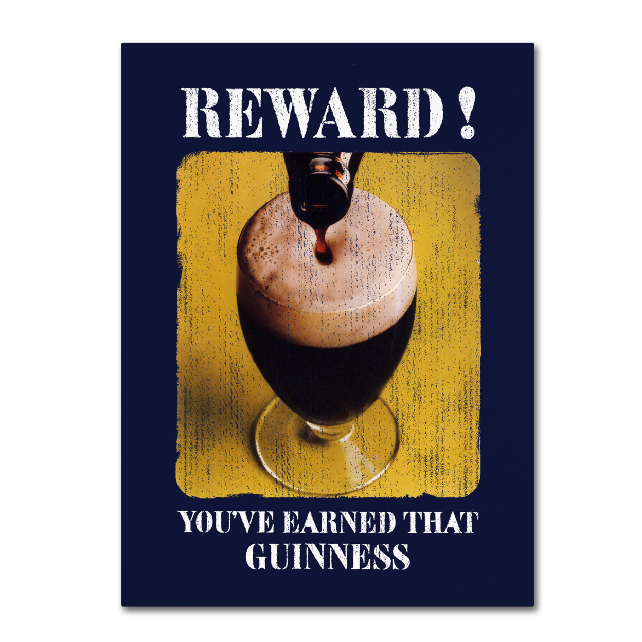 Guinness Brewery 'Reward' Canvas Wall Art 35 X 47 Inches
