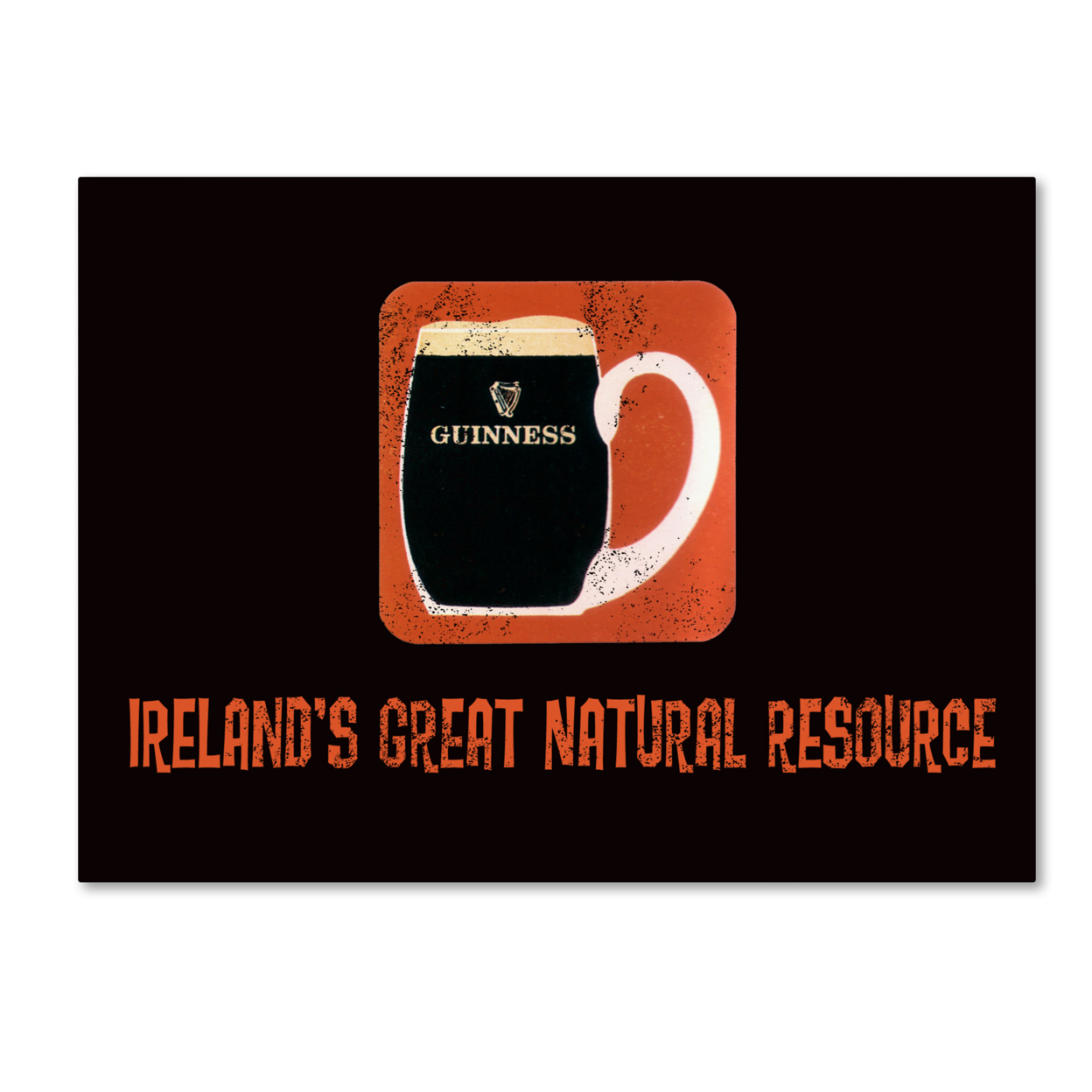 Guinness Brewery 'Ireland's Great Natural Resource' Canvas Wall Art 35 X 47 Inches