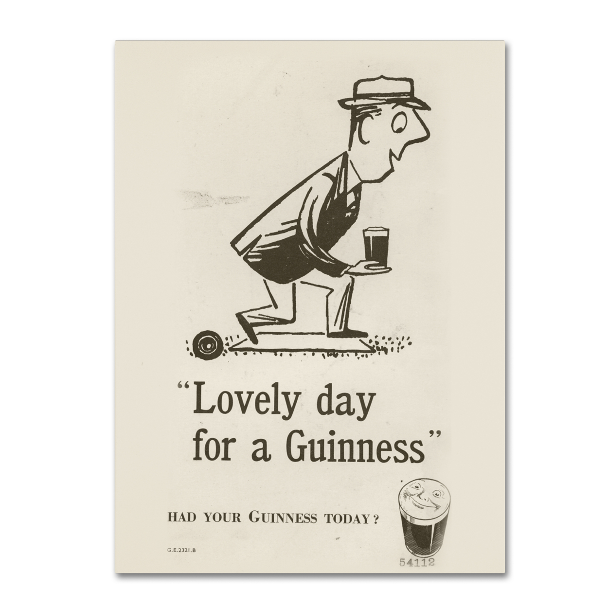 Guinness Brewery 'Lovely Day For A Guinness II' Canvas Wall Art 35 X 47 Inches