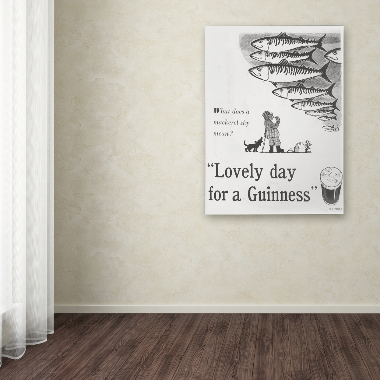 Guinness Brewery 'Lovely Day For A Guinness V' Canvas Wall Art 35 X 47 Inches