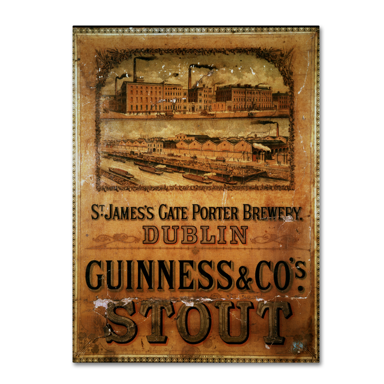 Guinness Brewery 'St. James' Gate Porter Brewery' Canvas Wall Art 35 X 47 Inches