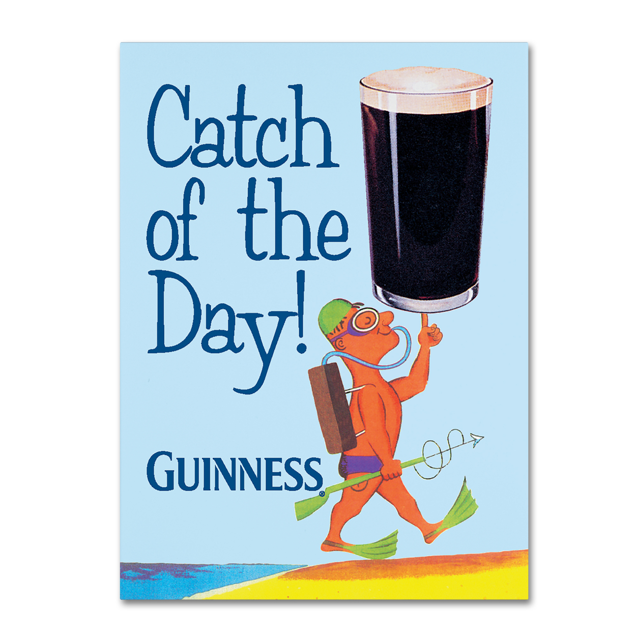 Guinness Brewery 'Catch Of The Day' Canvas Wall Art 35 X 47 Inches