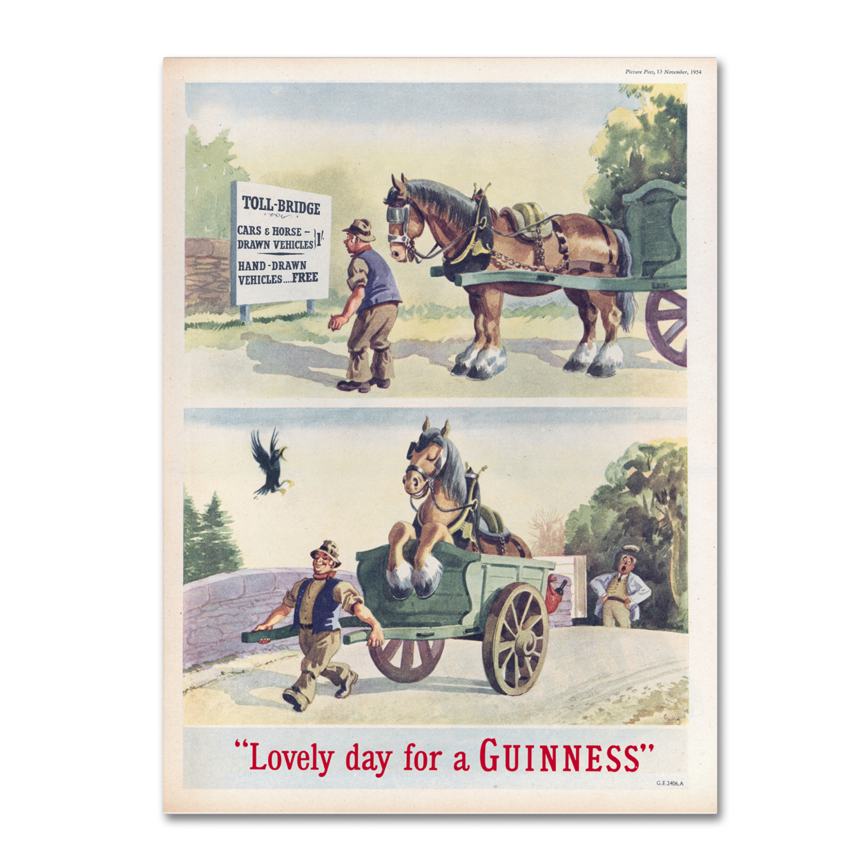 Guinness Brewery 'Lovely Day For A Guinness XI' Canvas Wall Art 35 X 47 Inches