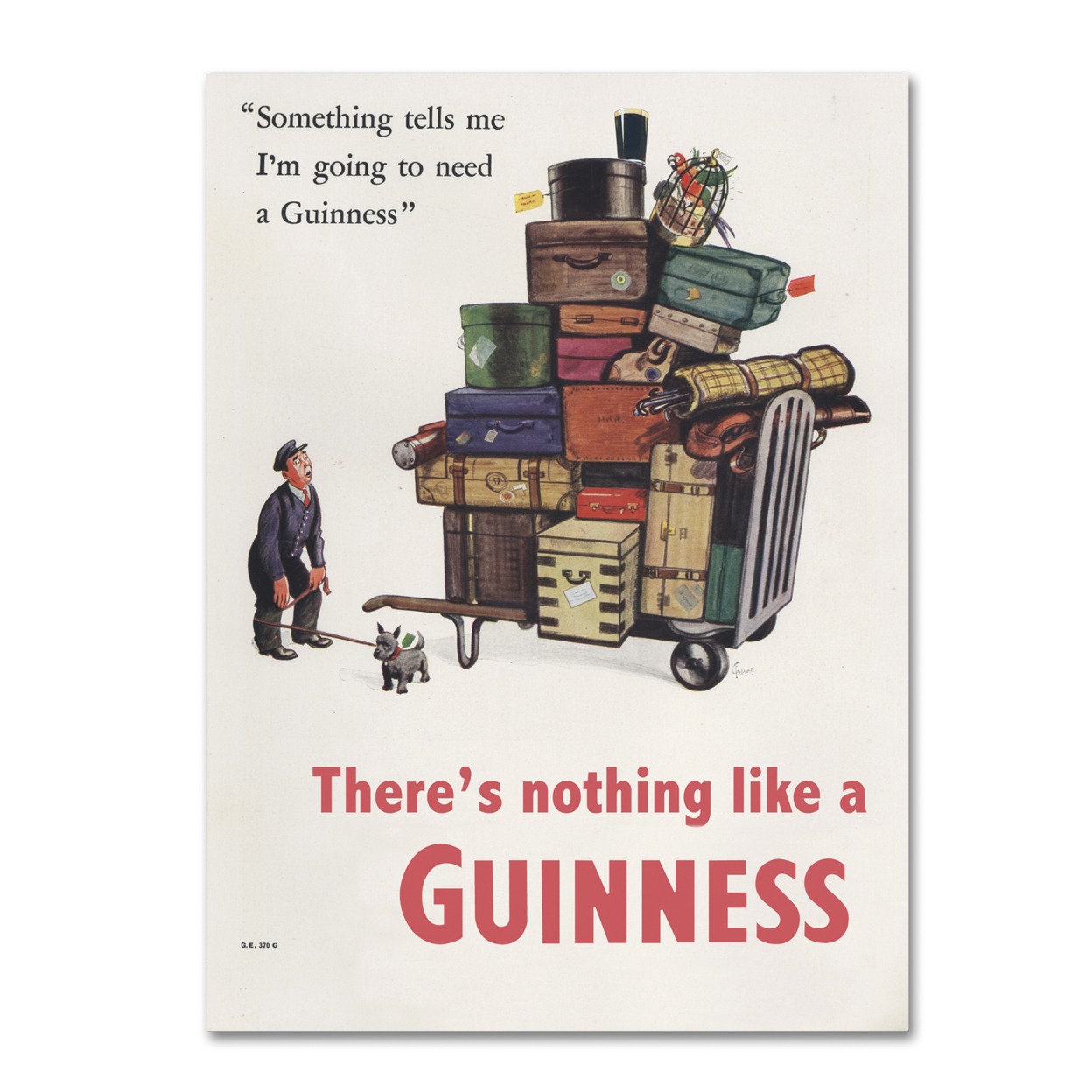 Guinness Brewery 'There's Nothing Like A Guinness II' Canvas Wall Art 35 X 47 Inches