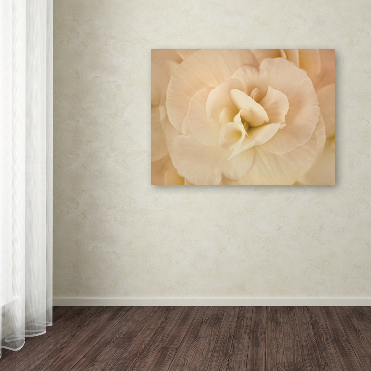 Cora Niele 'Amber Begonia Flower' Canvas Wall Art 35 X 47 Inches