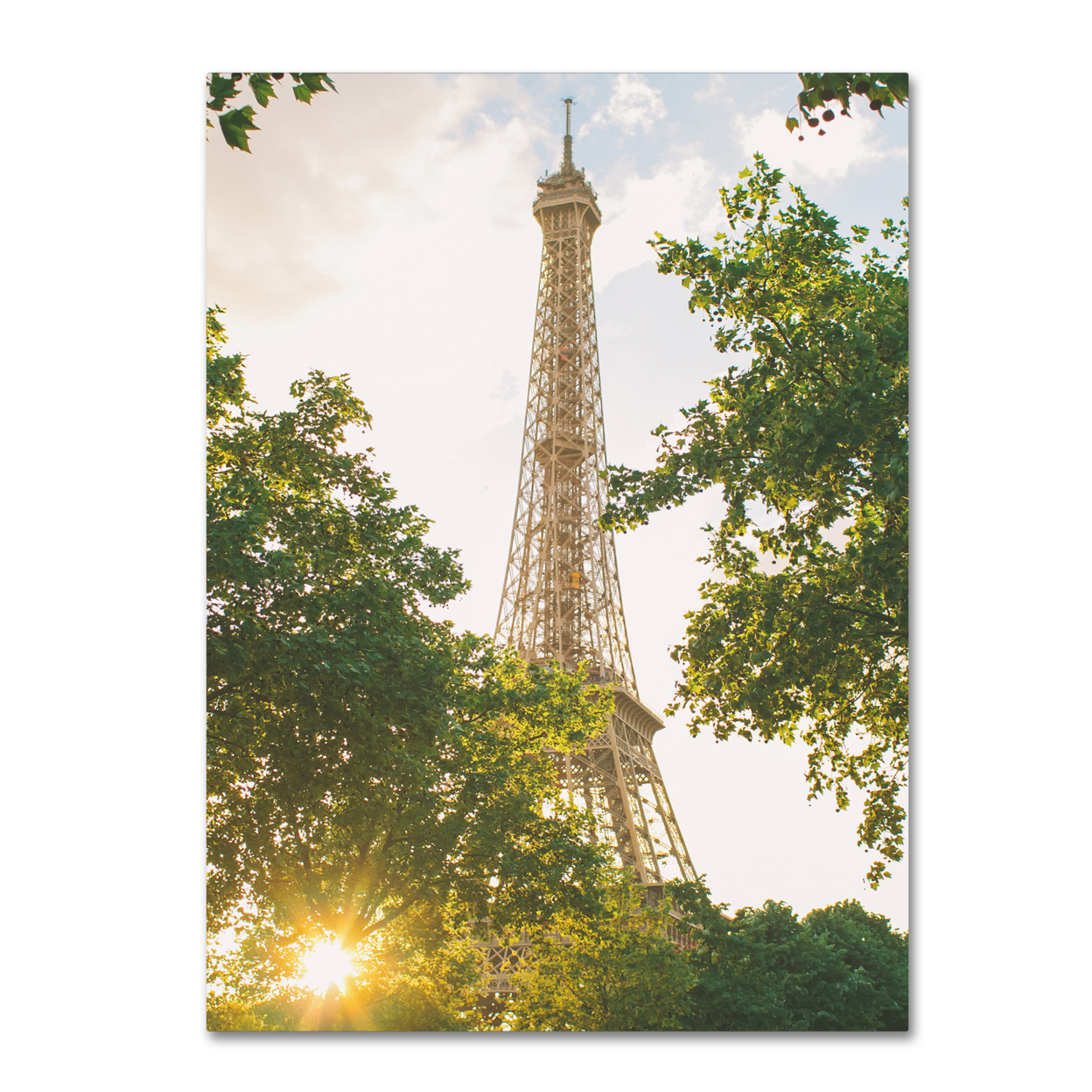 Ariane Moshayedi 'Eiffel Tower Sunset' Canvas Wall Art 35 X 47 Inches