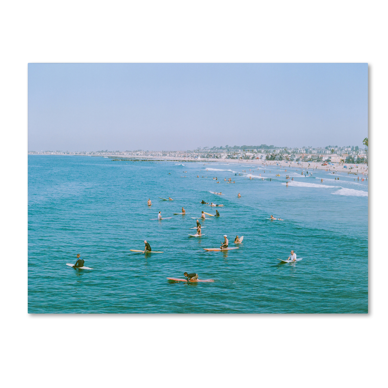Ariane Moshayedi 'Newport Beach Surfers' Canvas Wall Art 35 X 47 Inches