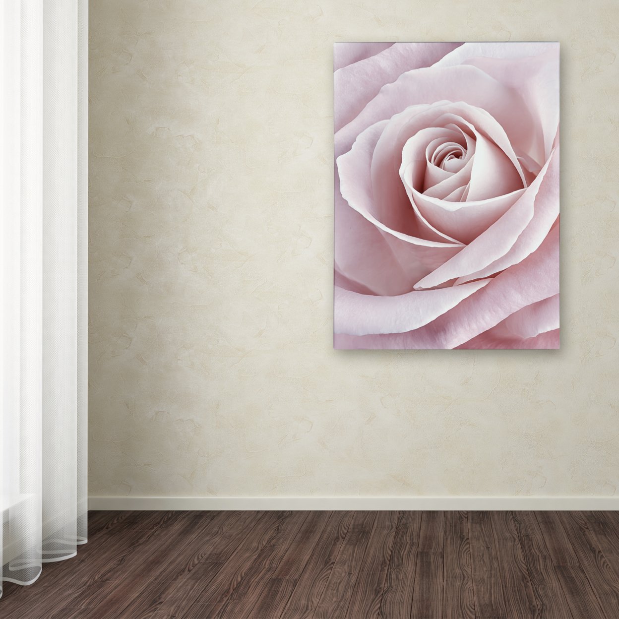 Cora Niele 'Pink Rose' Canvas Wall Art 35 X 47 Inches
