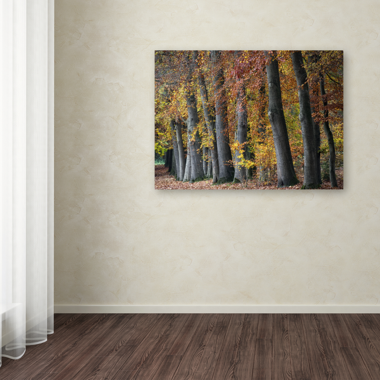 Cora Niele 'Autumn Beeches I' Canvas Wall Art 35 X 47 Inches