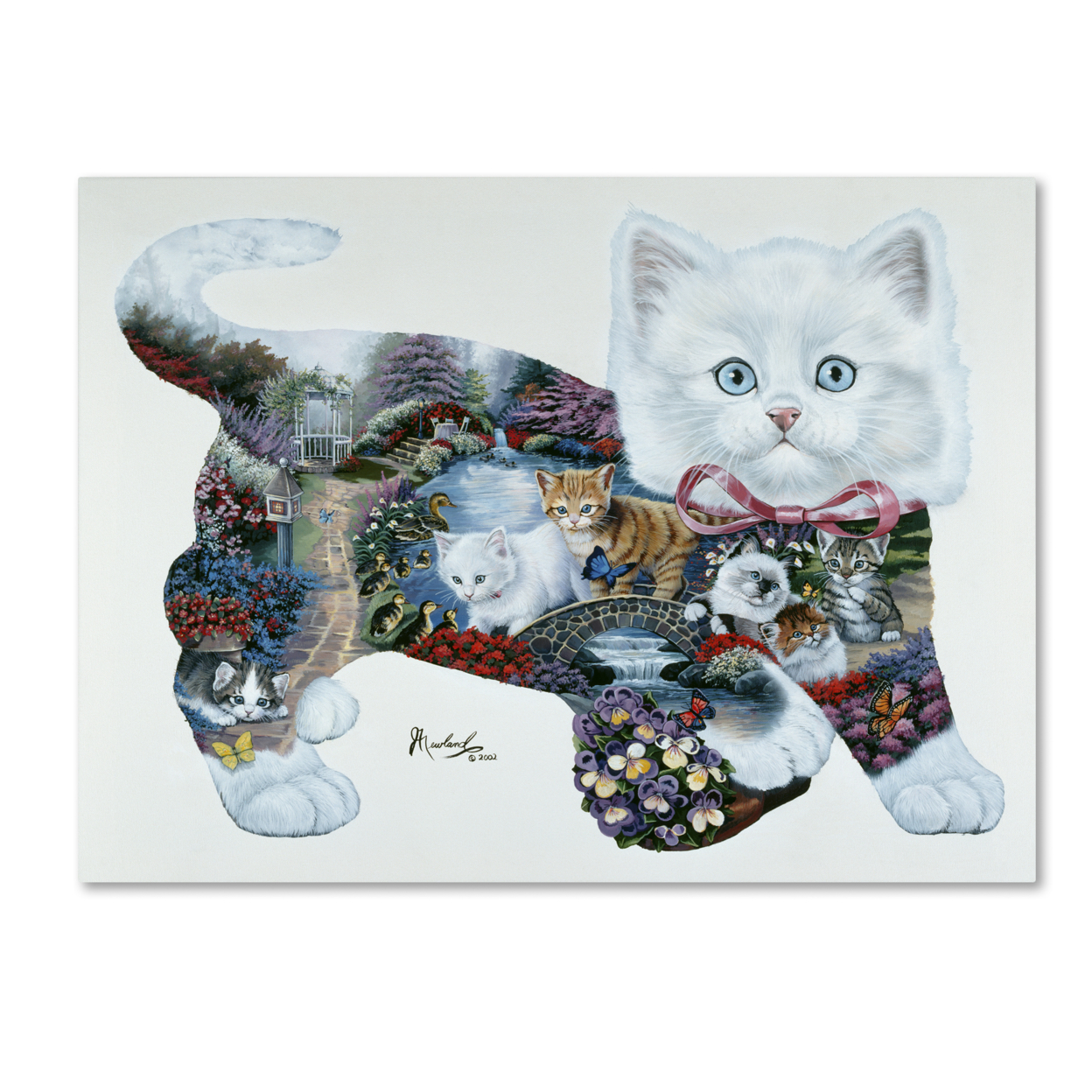 Jenny Newland 'Kitten Tales' Canvas Wall Art 35 X 47 Inches