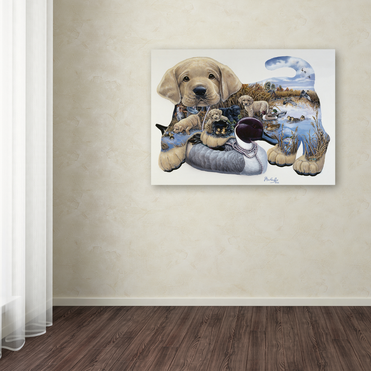 Jenny Newland 'Sweet Puppy Tales' Canvas Wall Art 35 X 47 Inches