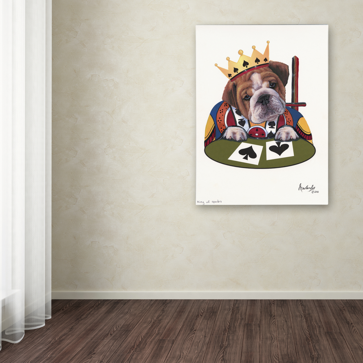 Jenny Newland 'King Of Spades' Canvas Wall Art 35 X 47 Inches