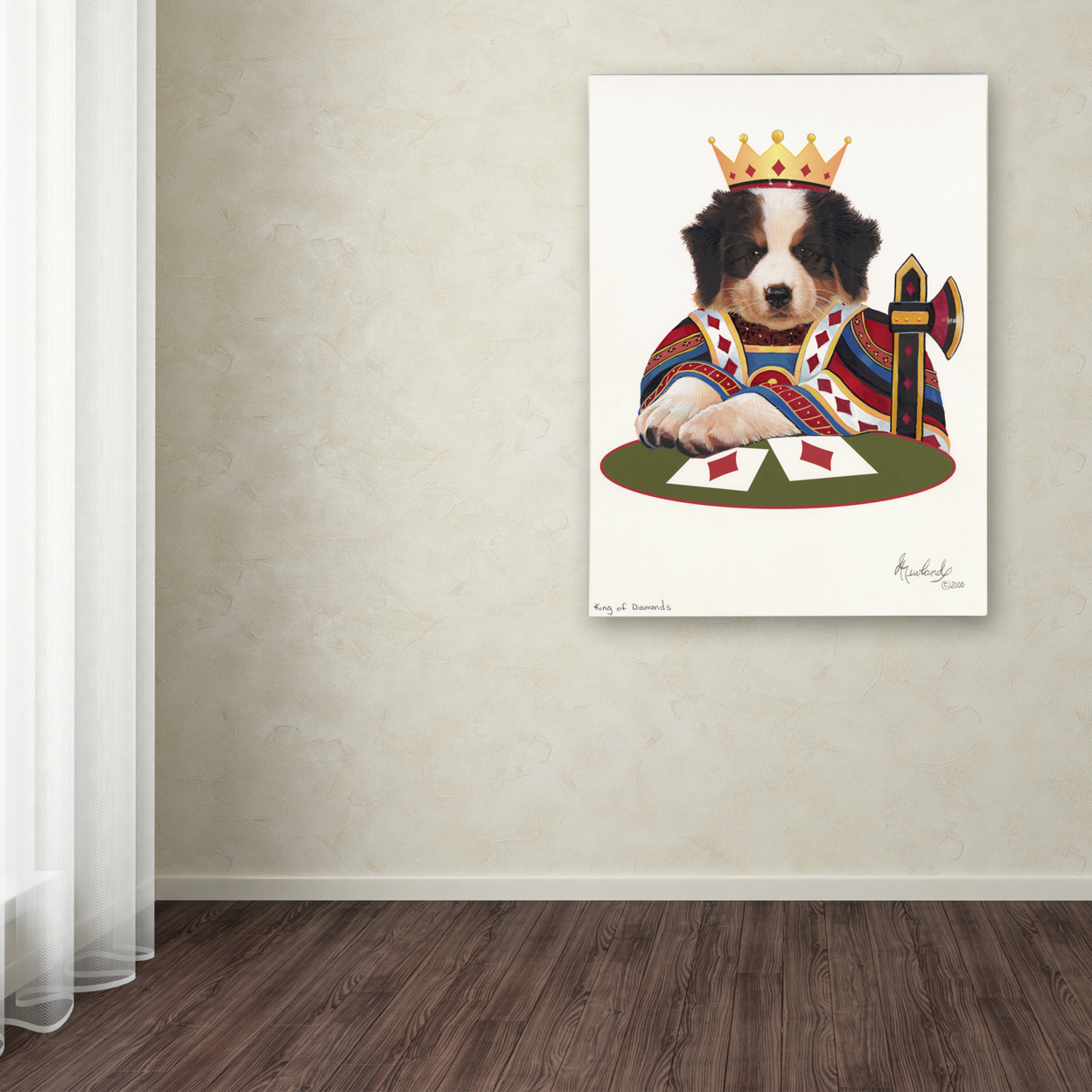 Jenny Newland 'King Of Diamonds' Canvas Wall Art 35 X 47 Inches